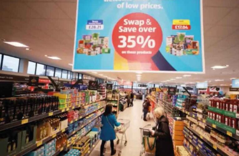 Inflación de alimentos en el Reino Unido cae por debajo del 10%
