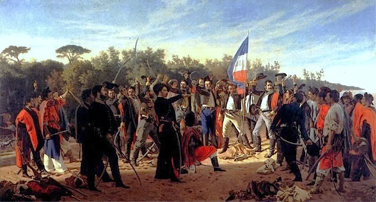 Representación histórica de la independencia de Uruguay