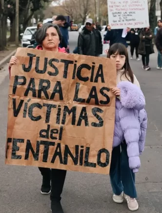 Protesta por justicia para las víctimas del fentanilo