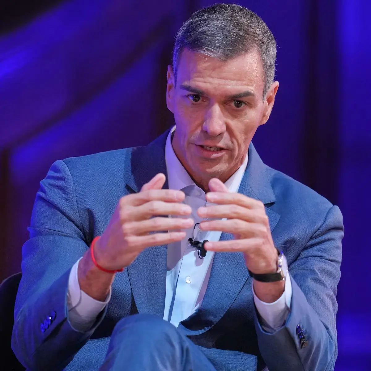 Pedro Sánchez presidente de España en la Cumbre de Acción para el Progreso Global en Londres.