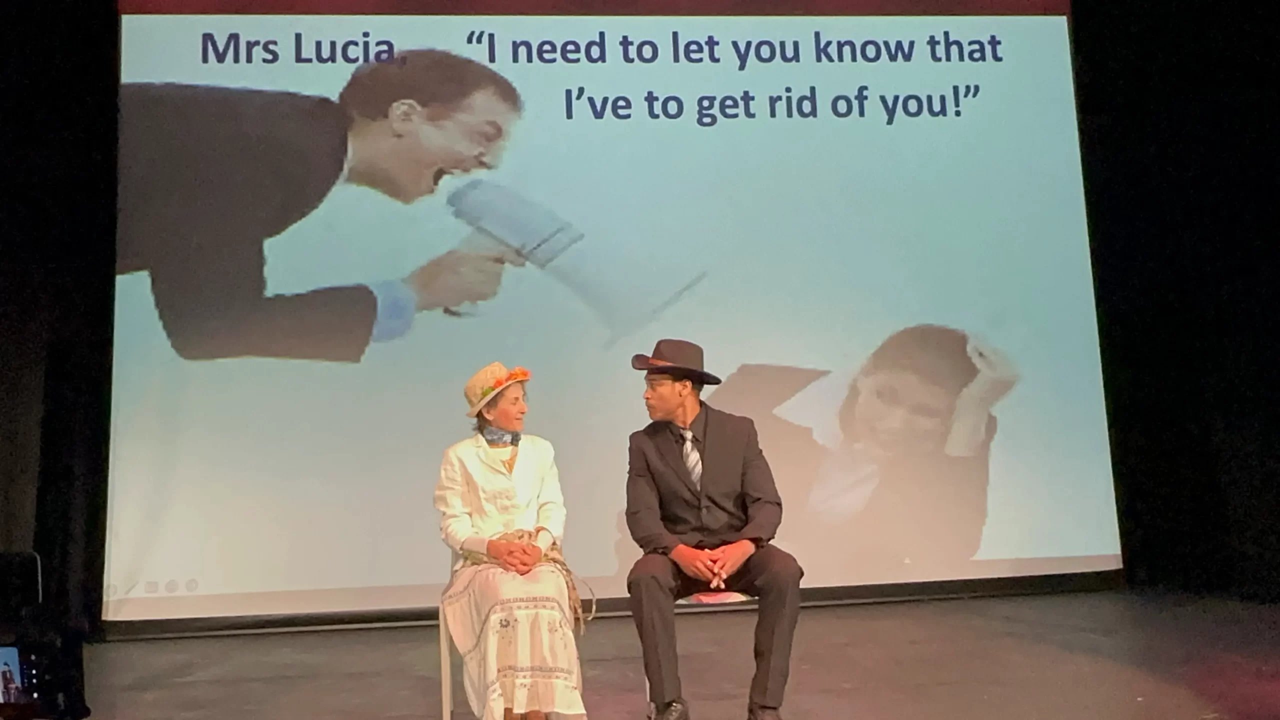 Escena teatral de Expresión Inka UK representando Madre Tierra en Londres.