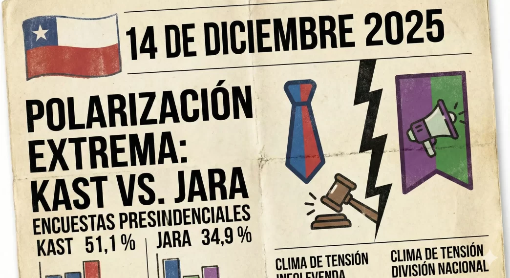Chile segunda vuelta presidencial con datos de encuestas y fuerte polarización política