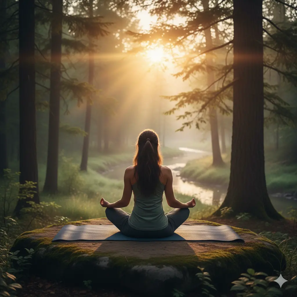 El silencio interior a través de la meditación en la naturaleza para reducir el estrés