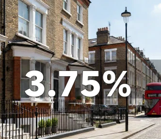 Viviendas residenciales en Londres tras decisión de la Base Rate 3.75% del Banco de Inglaterra.
