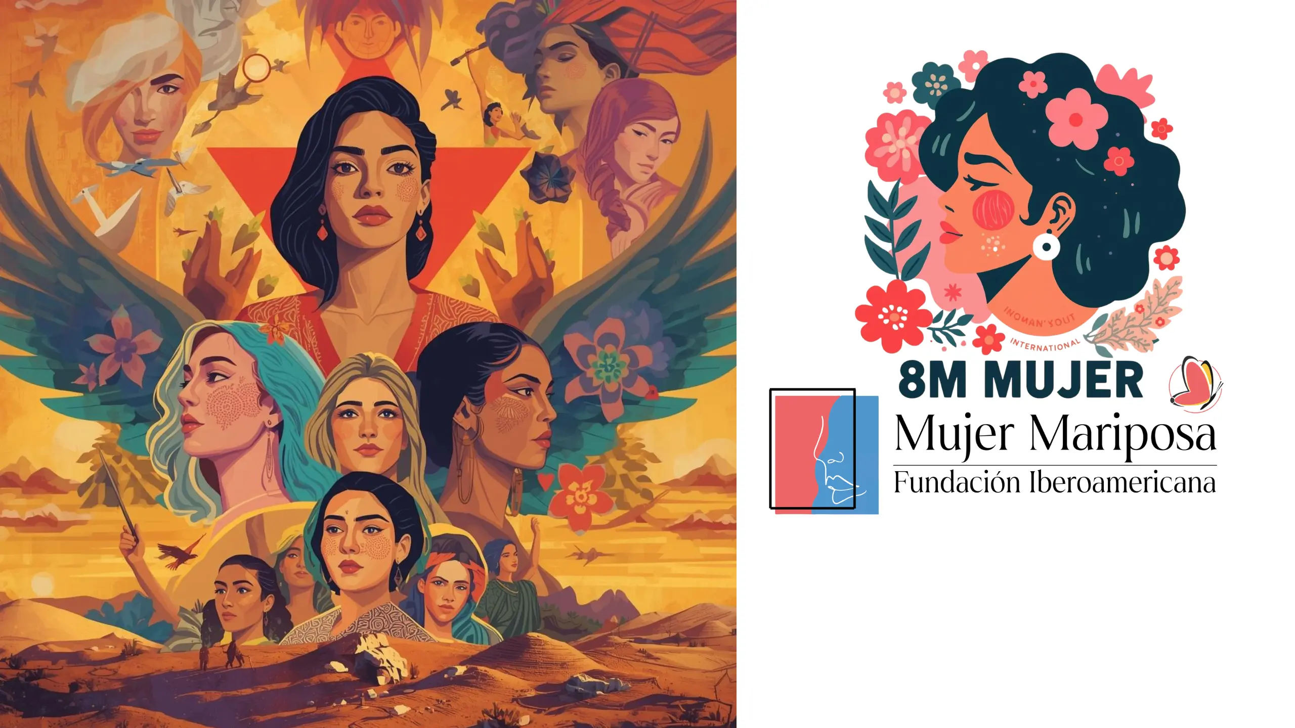 Foro Global 8M convocado por la Fundación Iberoamericana Mujer Mariposa desde Francia.