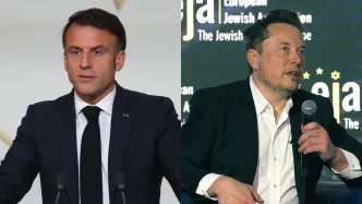 Francia Musk soberanía digital: Emmanuel Macron y Elon Musk en imágenes de archivo durante eventos oficiales.