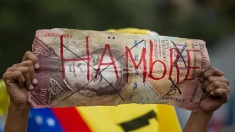Billete intervenido como símbolo de la fractura social en Venezuela.
