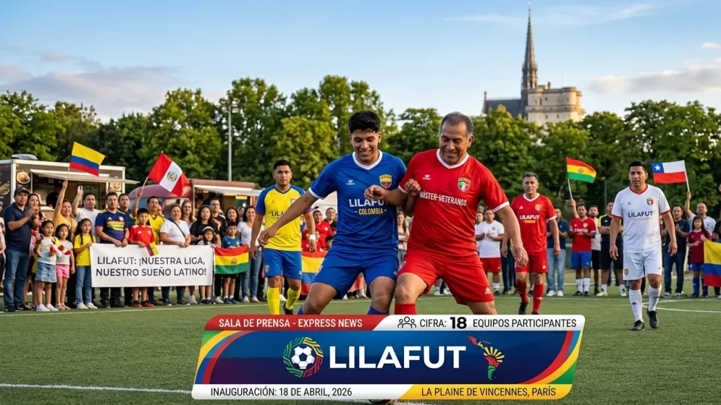 LILAFUT, la Liga Latinoamericana de Fútbol en Vincennes con jugadores y comunidad latina celebrando inicio