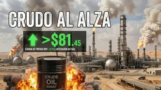 Guerra en Oriente Medio provoca alza del petróleo Brent a 81 dólares por barril.