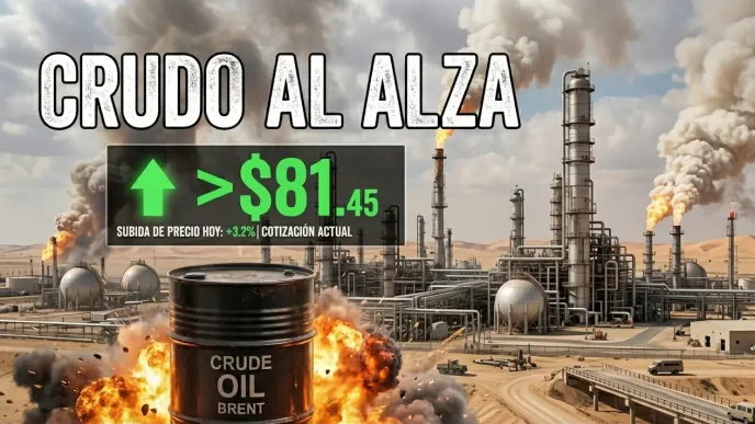 Guerra en Oriente Medio provoca alza del petróleo Brent a 81 dólares por barril.