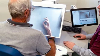 Dessintey neurorrehabilitación con terapia de espejo tecnológica aplicada a paciente en clínica.