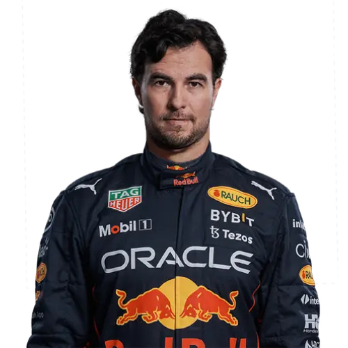 pilotos hispanos F1 Sergio Checo Pérez uniforme Red Bull retrato oficial