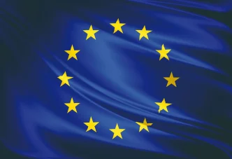 política migratoria de Europa representada en la bandera de la Unión Europea