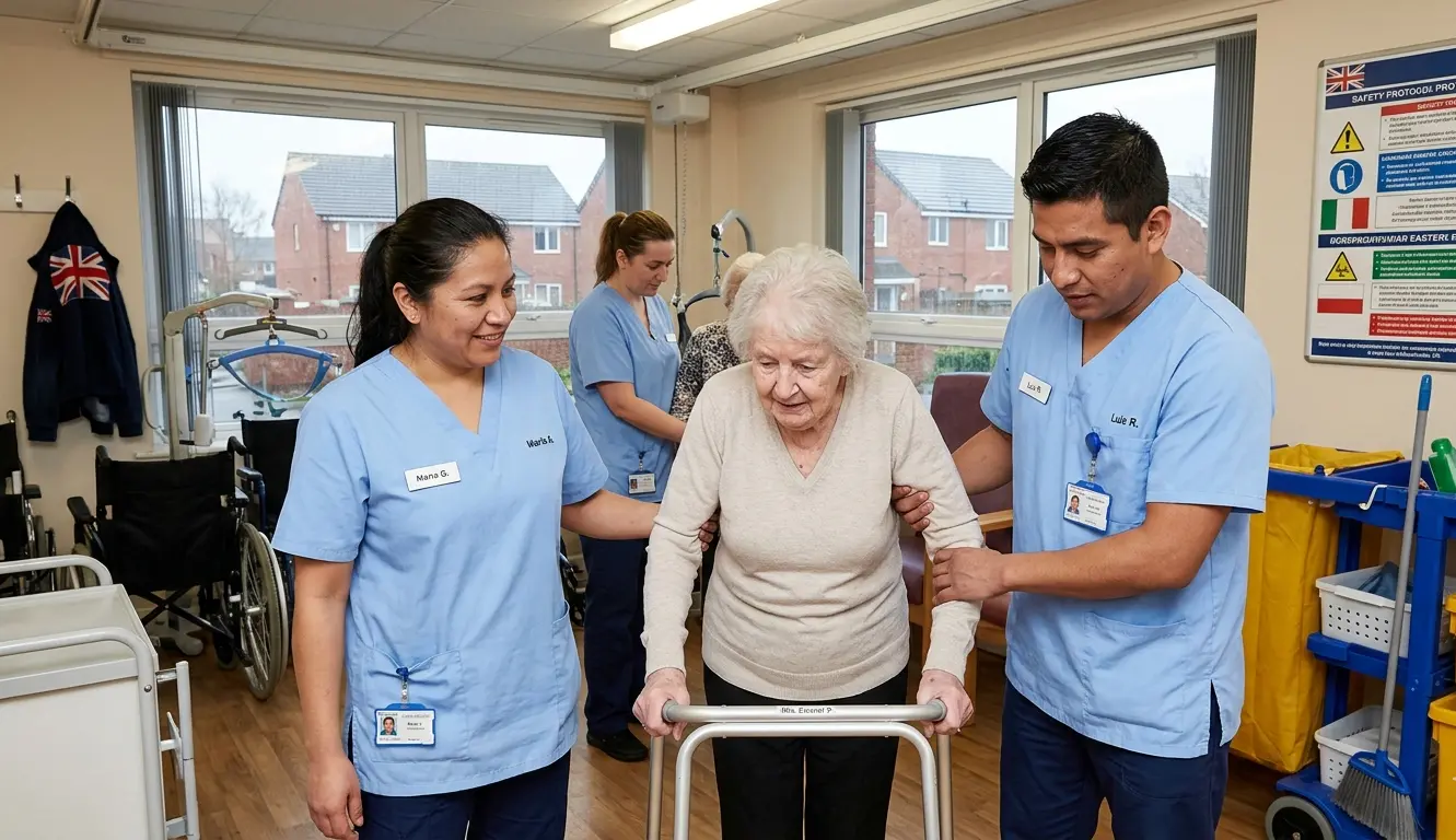 migrantes endeudados en el Reino Unido trabajando en sector de cuidados