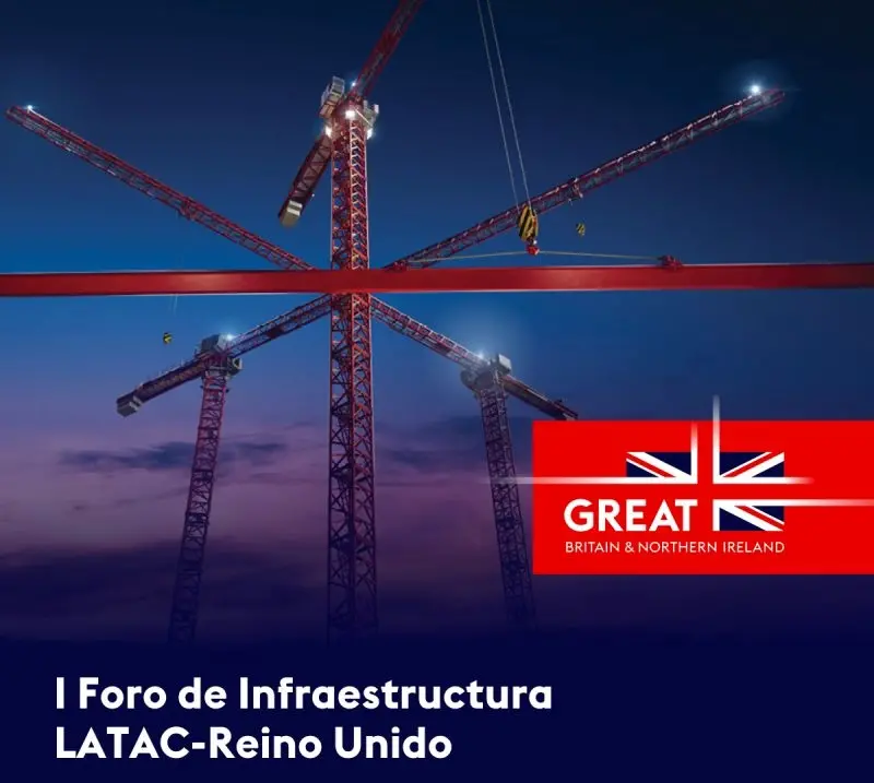 Foro de Infraestructura LATAC–Reino Unido con grúas y proyectos de construcción en Lima