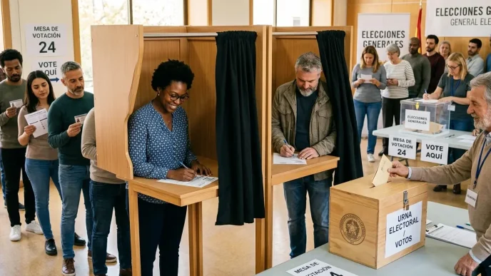 voz latina Reino Unido participa en proceso electoral en centro de votación
