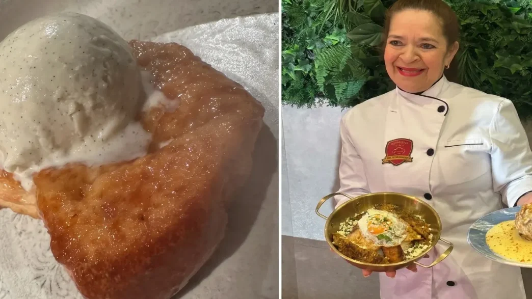 Torrija tradicional con helado en una ruta gastronómica Madrid.