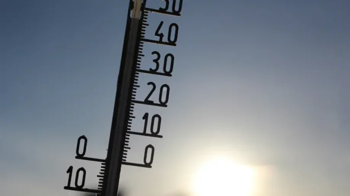 Termómetro marcando temperaturas extremas bajo el sol de España, ilustrando la ola de calor España 2026 y sus consecuencias en la salud pública