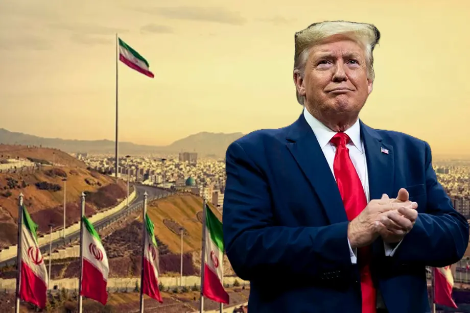 Donald Trump ante banderas de Irán y el skyline de Teherán, en el contexto de la decisión final de Trump sobre Irán y la política de incertidumbre estratégica.