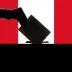 voto peruano en Europa representado con urna y bandera del Perú