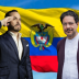 Abelardo de la Espriella e Iván Cepeda ante la bandera de Colombia, los dos candidatos que disputarán la segunda vuelta presidencial en Colombia el 21 de junio de 2026