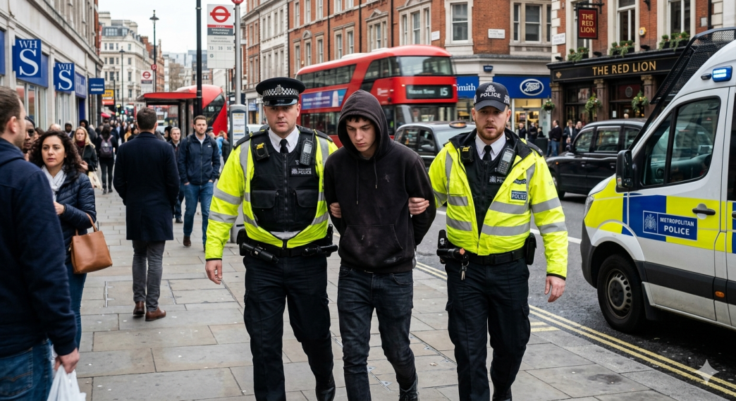 Operativo de la Policía Metropolitana en Londres contra delitos con armas blancas