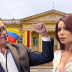 El presidente Gustavo Petro junto a la representante Gloria Arizabaleta frente al Congreso de Colombia.