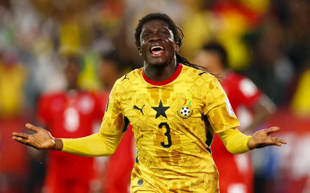 Jugador de Ghana celebrando tras un partido en el Mundial 2026.