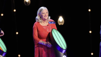 Ann Widdecombe durante una de sus apariciones televisivas.