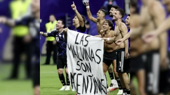 Jugadores de Argentina durante un partido del Mundial 2026.