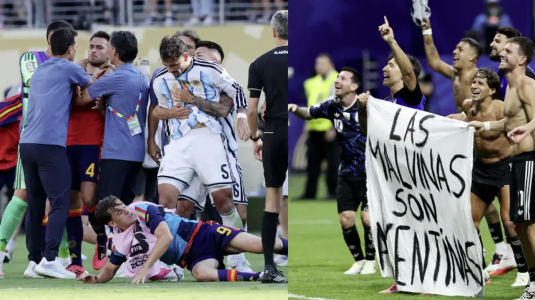 Incidentes y altercados entre jugadores de Argentina y España durante la final del Mundial 2026.