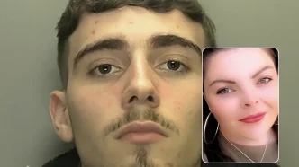 Kian Bateman, condenado por asesinato, y Shelley Davies, la víctima del atropello deliberado en Cardiff.