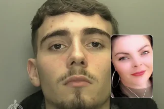 Kian Bateman, condenado por asesinato, y Shelley Davies, la víctima del atropello deliberado en Cardiff.
