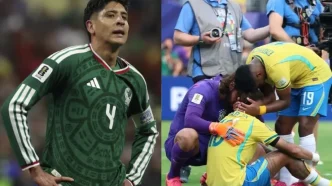 Jugadores de Brasil y México tras ser eliminados en octavos de final del Mundial 2026.