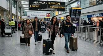 Grupo de personas caminando por l