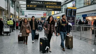 Grupo de personas caminando por l