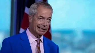 Nigel Farage, líder de Reform UK, durante una comparecencia pública.