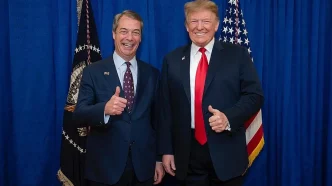 Nigel Farage junto a Donald Trump en un encuentro político