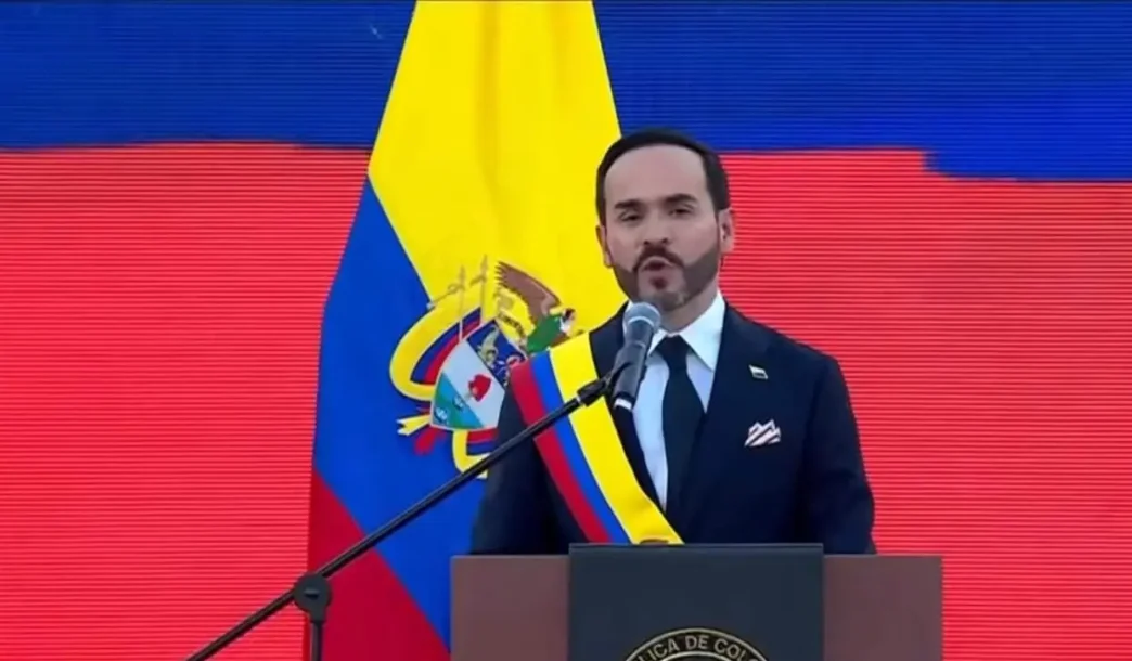Abelardo de la Espriella durante su discurso de posesión como presidente de la República de Colombia.