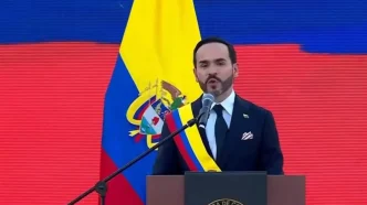 Abelardo de la Espriella durante su discurso de posesión como presidente de la República de Colombia.