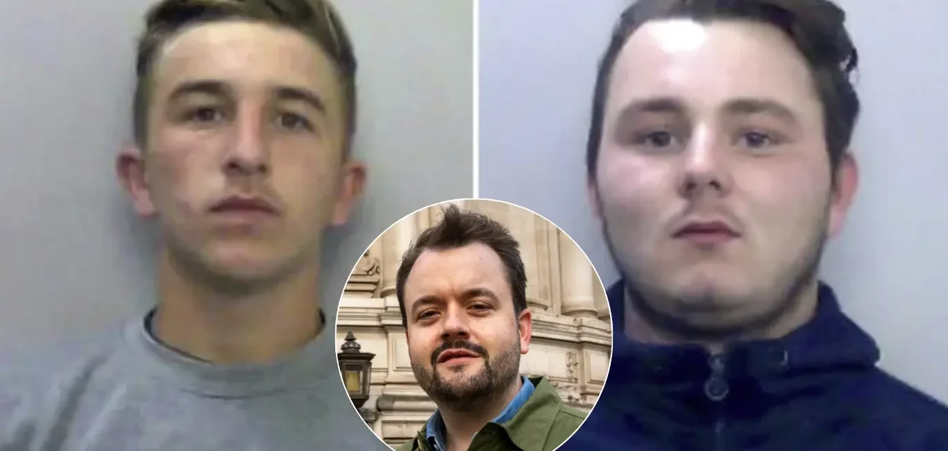Retratos policiales de Jessie Cole y Albert Bowers, implicados en la muerte del agente Andrew Harper.
