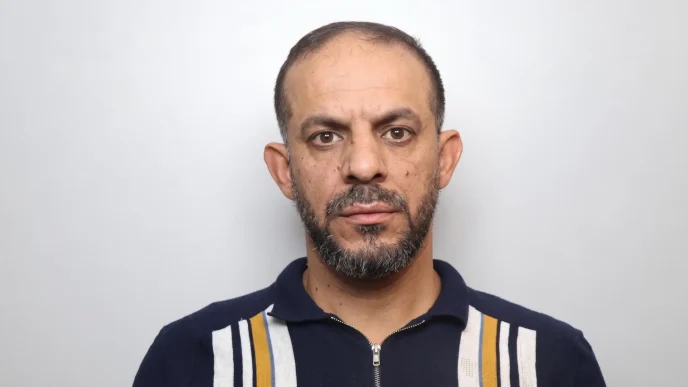 Fotografía de ficha policial de Zana Abdul Rahman Rahim, condenado por integrar una red vinculada al Estado Islámico.